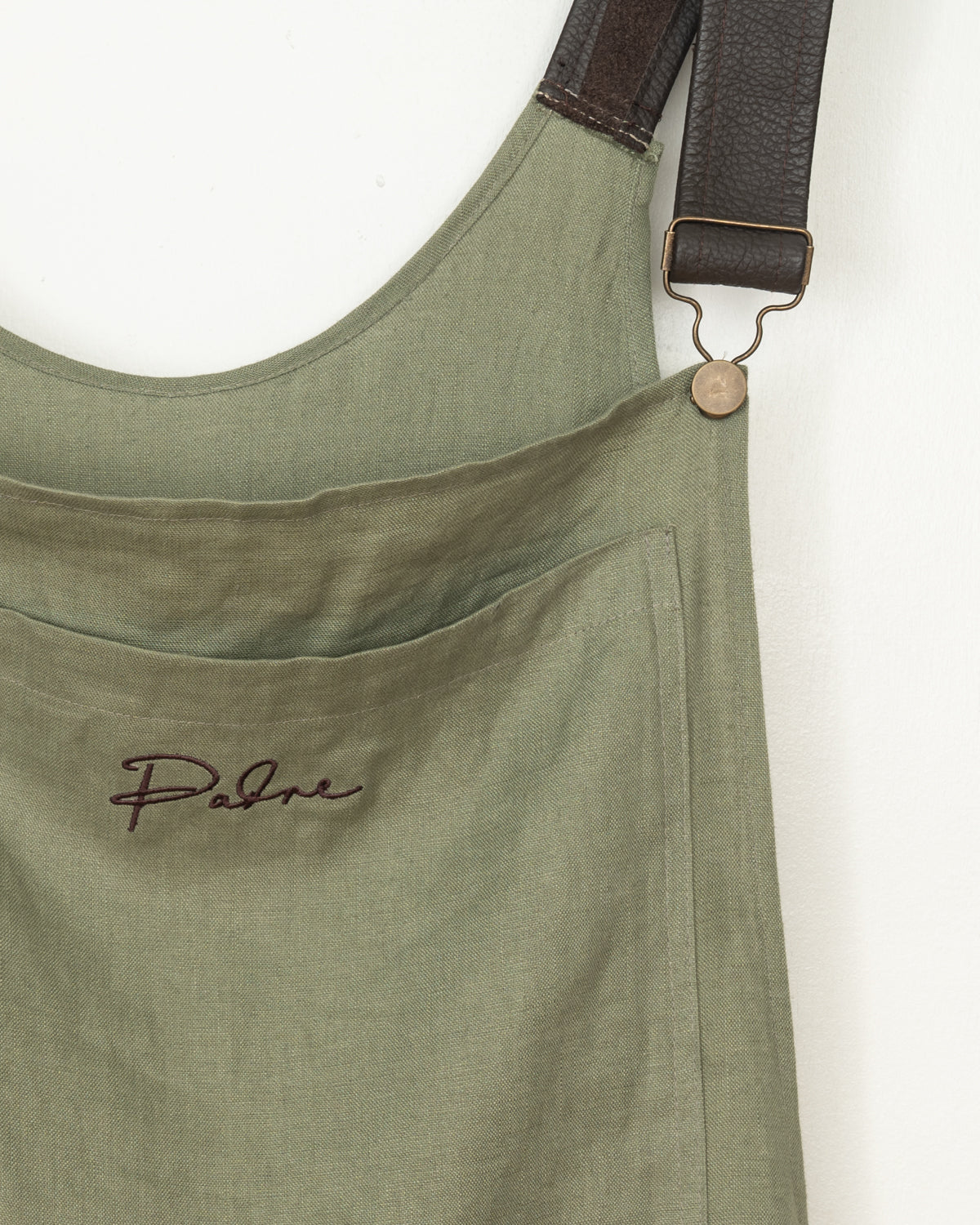 Olive Linen Overalls