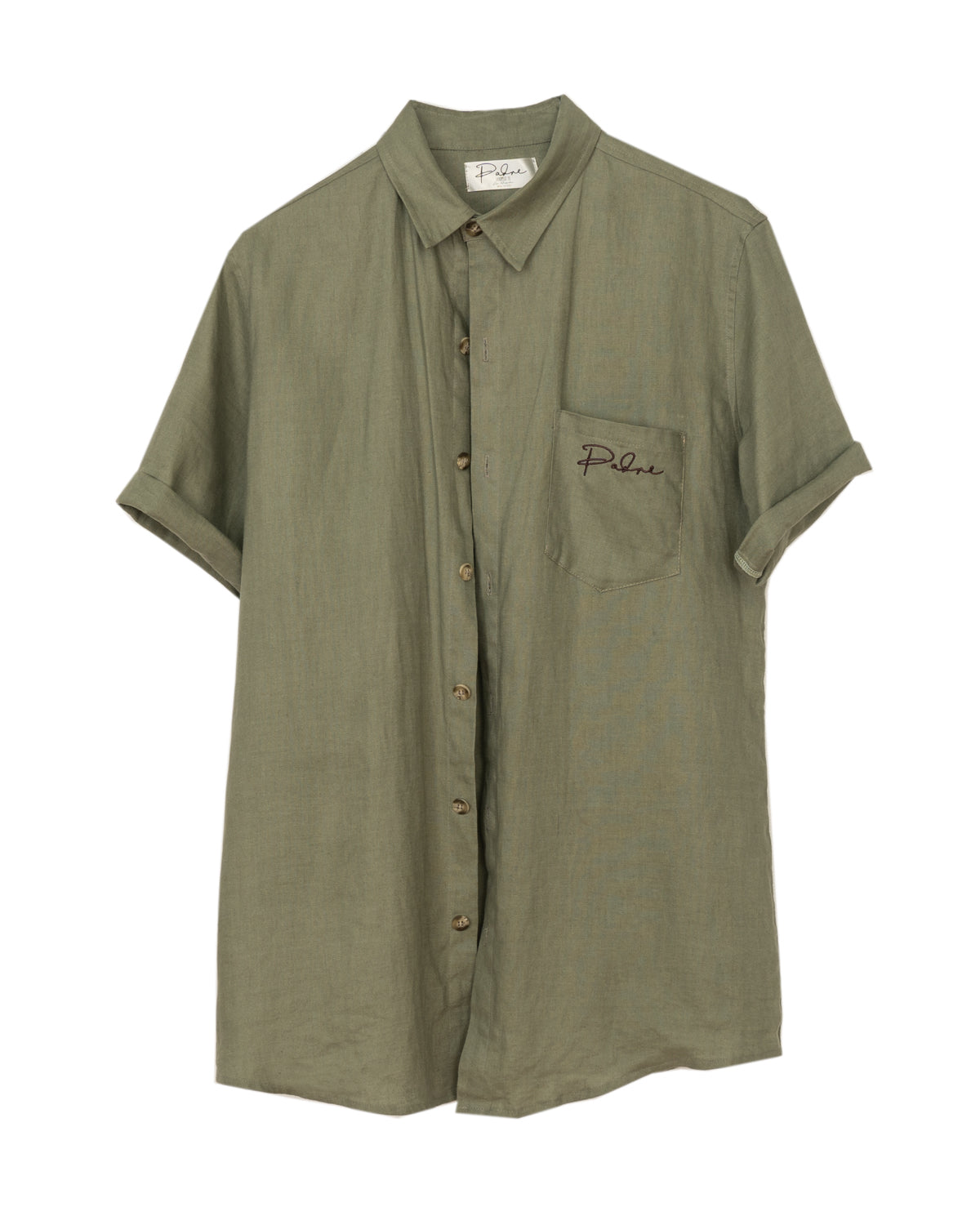 Olive Linen Button Down
