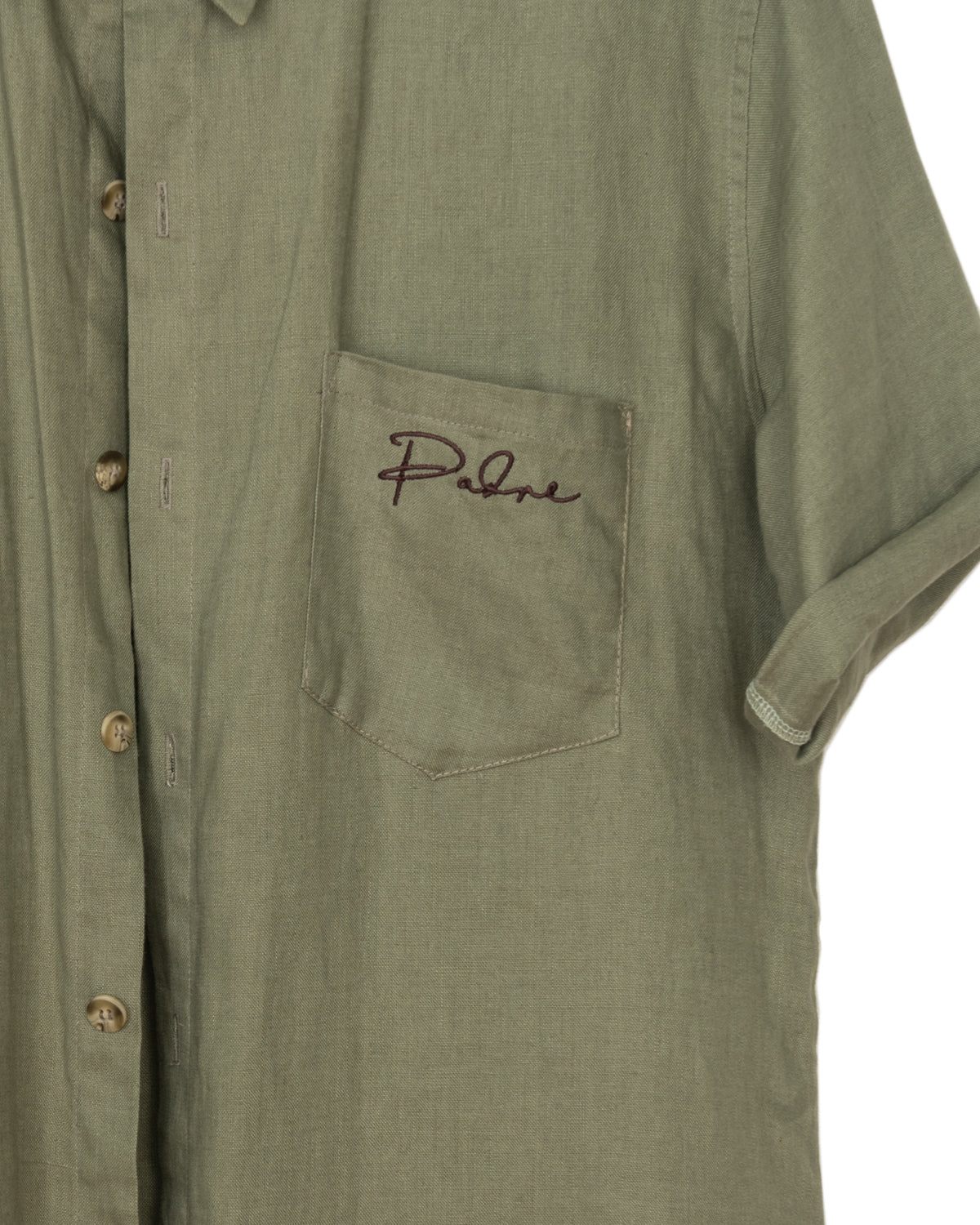Olive Linen Button Down